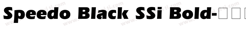 Speedo Black SSi Bold字体转换